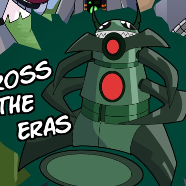 Episode-1: - Cover to page 10 of Across the eras, a Super Robot Monkey Team Hyper Force Go! fanfiction comic. The monkey team, after the seemingly return of an ancient enemy the hyper force are transported across all the different eras of Shuggazoom's history, and now they are in a race against the clock to save it from who wants to change it for the worse.