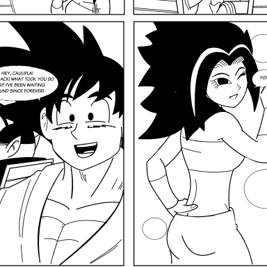 Episode-5: - Chapter 5! of DragonBall GTH (a Goku x Caulifla story), a Dragon Ball Z fanfiction comic. Caulifla has picked up a few new tricks! Meanwhile, Kale’s training isn’t going exactly the way she hoped. Later, Mr. Satan stops by for a visit!