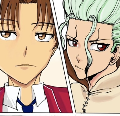 Episode-8: of The Anime Geniuses Meet, a Bleach, Death Note, Naruto, Classroom of the Elite, Dr. Stone, Tomodachi Game and Code Geass fanfiction comic. 