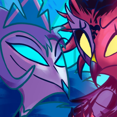 Episode-17: - Bet of Demons in reflection (AU), a Helluva Boss fanfiction comic. Goetia Blitz is difficult to design. Well, He’s not standing.