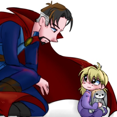 Episode-1: of Strange Family, a Marvel fanfiction comic. Stephen Strange wonders why his old buddy Alex isn't responding to his messages since two days after he wrote some cryptic paranoia messages, so he decides to check on them and only finds Alex's daughter.