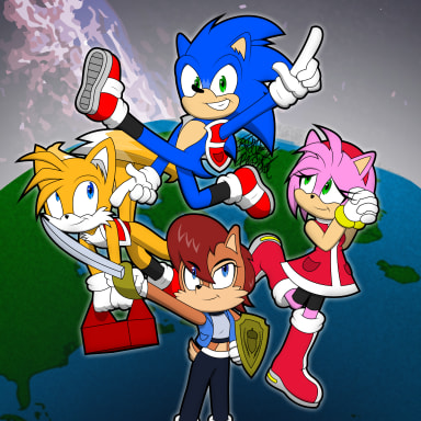Episode-1: - TASTH #1 of The Adventures of Sonic the Hedgehog #1, a Sonic the Hedgehog fanfiction comic. What will this universe bring? Hedgehogs that run at the speed of sound, two tailed flying foxes, emeralds that control the fabric of reality?

Join me on this journey, and see for yourself.