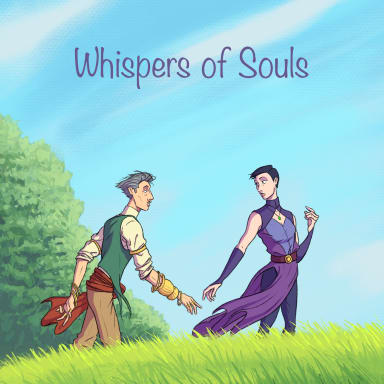 Episode-1: - Meeting Eyes of Whispers of Souls, a Dragon Age fanfiction comic. Emmrich Volkarin is an esteemed professor at the Nevarra Academy, as well as a highly respected member of the Mortalitasi, responsible for various activities within the Grand Necropolis. He is sent in place of Myrna to attend a diplomatic party between Orlais and Nevarra, but during the evening, Emmrich suffers from the discomfort of being surrounded by an aristocracy that does not understand and appreciate him. But it is precisely at that moment that a noblewoman notices two figures in the crowd and introduces Emmrich to Lady Rosfort, a powerful noble of Orlais, who is accompanied by a sad and silent girl. Her name is Kate Erilan. When Emmrich and Kate's eyes meet, something blossoms.