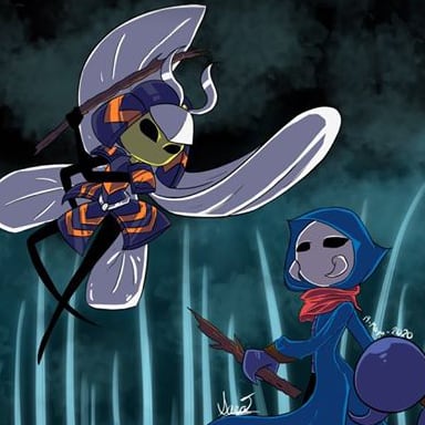 Episode-8: - Warm and Coaching of Hollow Knight Metamorphosis, a Hollow Knight fanfiction comic. The youngest members, Helia and Formi are training after being defeated in the last fight. But they will get the help of the two leaders.