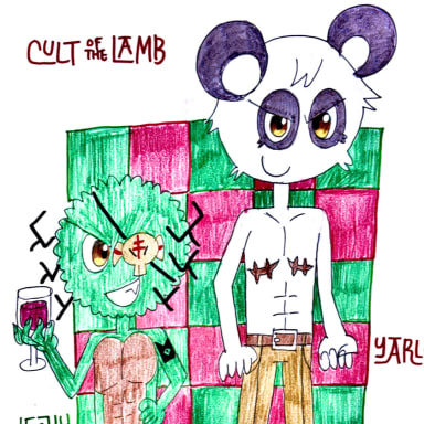 Episode-3: - Chapter 3 (ongoing) of Cult of the Lamb: Resident Evil - Volume 1: Leshy and Yarlen, a Cult of the Lamb and Resident Evil fanfiction comic. While on a picnic with his wife Yellow Cat (Emily) and their children in Darkwood, the site of his temple, Leshy witnesses a member of the Old Faith being eaten by a mysterious monster - a zombie.
He successfully kills all the zombies and tries to return home, but Emily and her children have disappeared, so he rises up to rescue them, meeting up with Yarlen who's looking for Jalala and Rinor, Haro the 2nd Green Crown Bearer, Ratau and the others along the way.