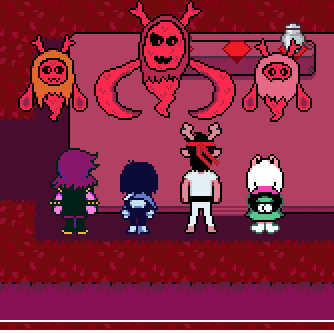Episode-118: - Episode 118 of Kris performs surgery, a Deltarune fanfiction comic. The gang says farewell to the blood ghosts and are prepared to leave the spleen.