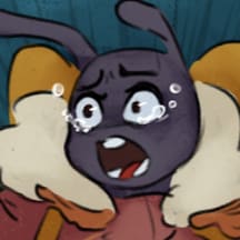 Episode-9: - The Knight and the Prince of Lovers Fable, a Cult of the Lamb fanfiction comic. After a fearsome battle, Helob falls to the big bad wolf... and looses his son...