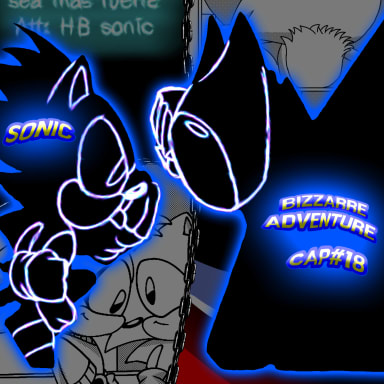 Episode-18: - Final battle of SONIC BIZARRE ADVENTURE, a Sonic the Hedgehog fanfiction comic. 
