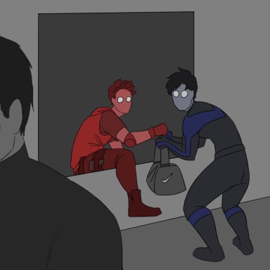 Episode-10: - Close Calls of Secret Robin, a DC and Batman fanfiction comic. The Robins nearly get caught