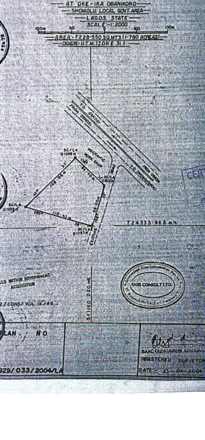 7228 sqm Land at Shomolu, Yaba, Lagos