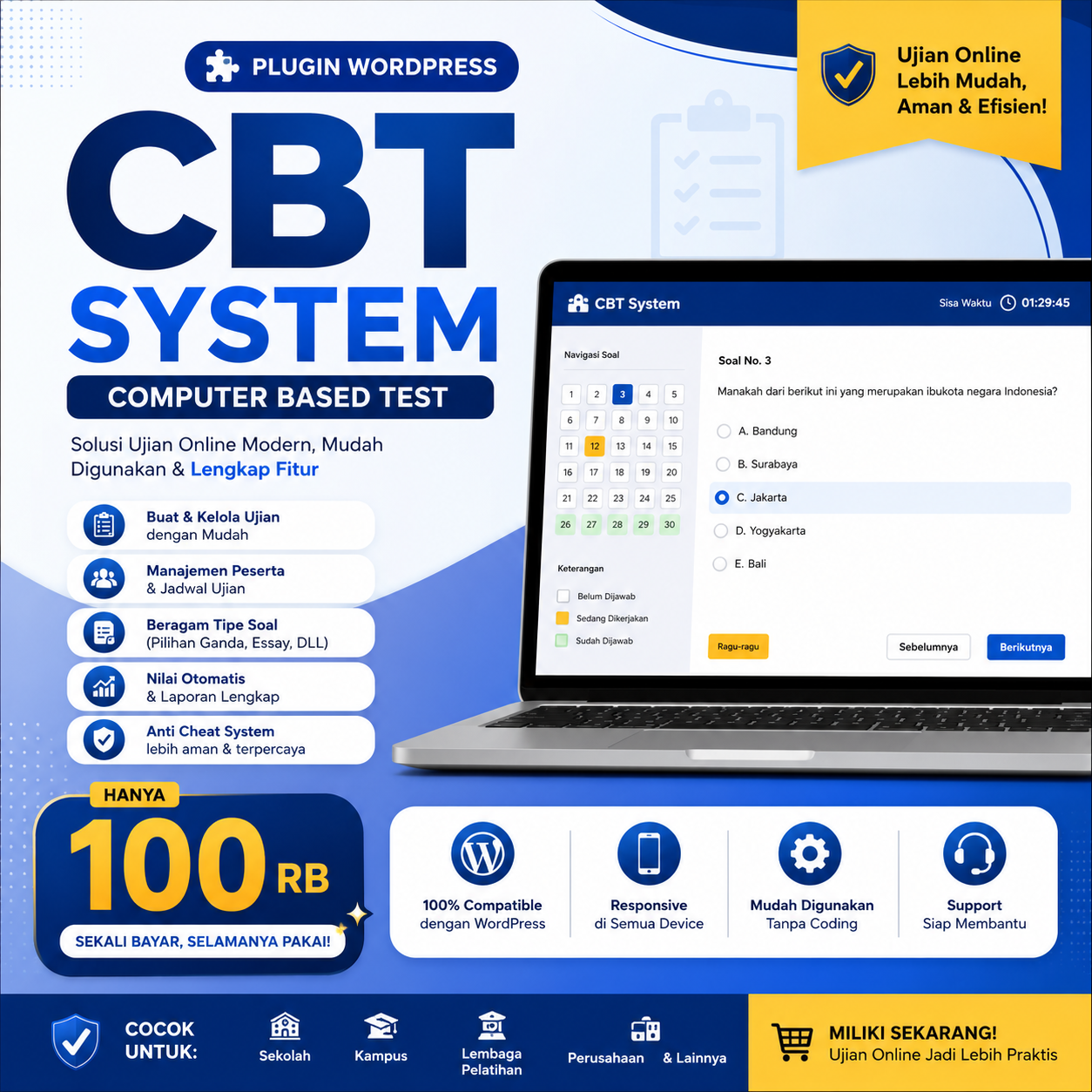PLUGIN CBT SYSTEM – COMPUTER BASED TEST