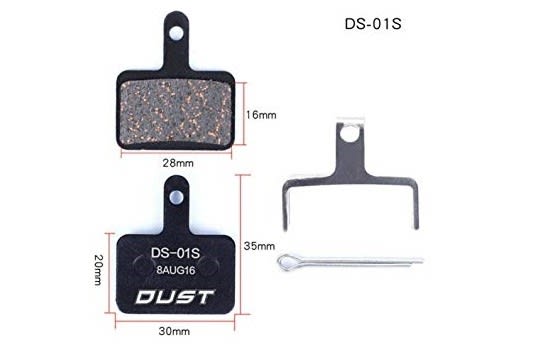  Гальмівні колодки дискові DUST DS-01S під Shimano M515/M446/Tektro Drago semi metal 
