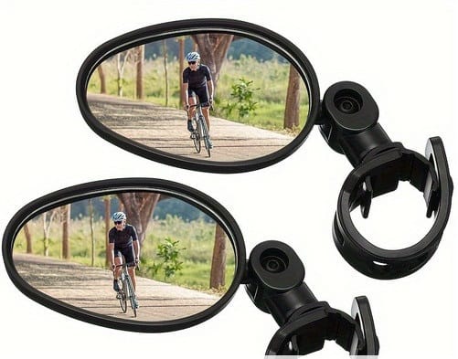 Дзеркало овальне 75х50мм, кріплення хомутом на кермо 