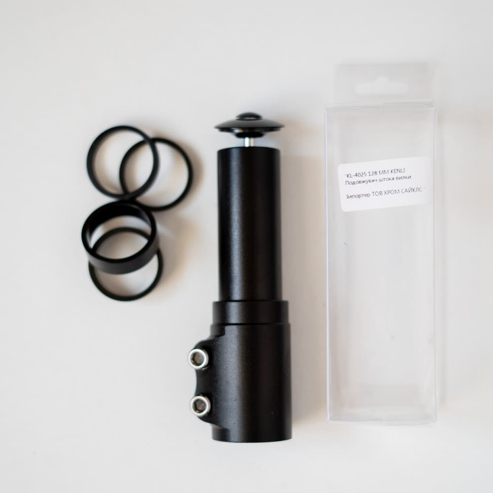 Винос керма *Подовжувач штока вилки* 1-1/8 A-Head 128 мм KL-4025