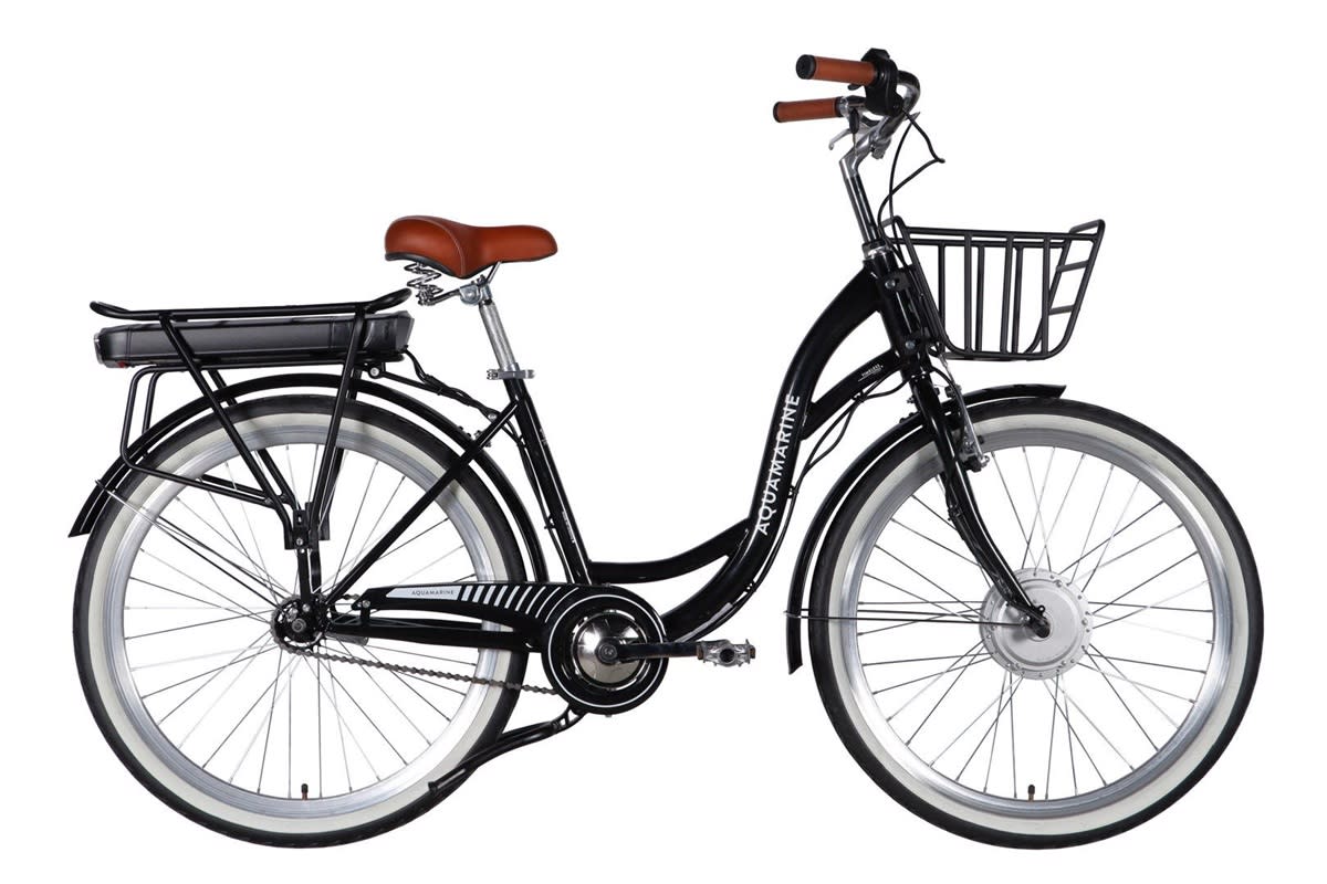 Велосипед 26 AQUAMARINE+ Електронабір 36V 13Ah 500W з кошиком (чорний) ST