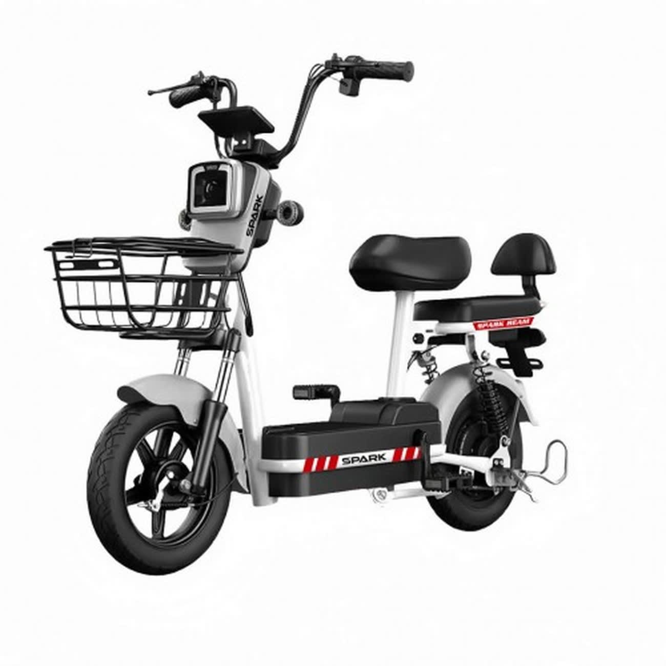 Велосипед з електромотором BEAM 14"48V/400W/12Ah (сірий)