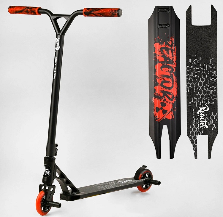 Best Scooter Самокат трюковий «Reactor» HIC-система, ПЕГИ, колеса PU, d=110 мм, ширина керма 55 см — зображення 1