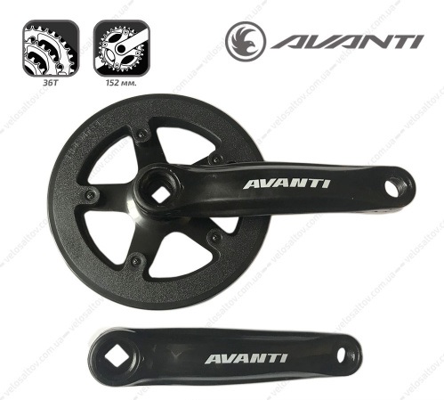 AVANTI Шатуни 36T/152L, квадрат (сталь у пластику) — зображення 1