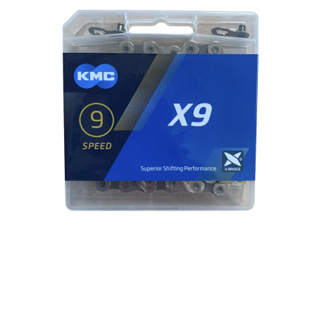 KMC Ланцюг X9 1/2 × 11/128 інд. 114L silver /gray — зображення 2