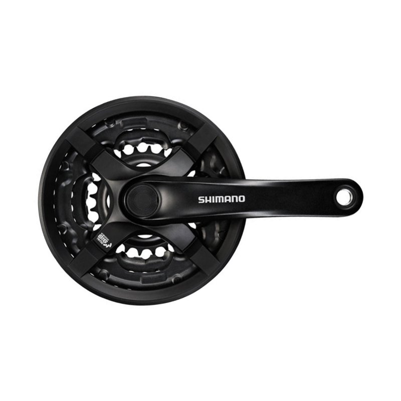 SHIMANO Шатуни FC-TY501, 48/38/28T, 170mm захист зірок — зображення 1
