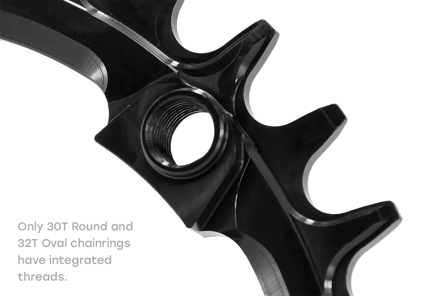 GARBARUK Зірка шатунів 36T 104 BCD Round (чорна) AL7075-T6 — зображення 2