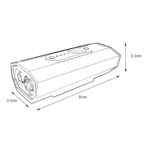 RECHARGEABLE Ліхтар передній 500 LM USB BK-01Pro-XPE — зображення 4