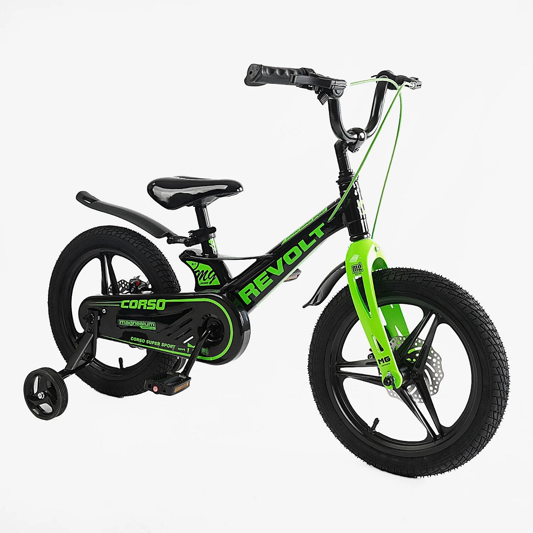 CORSO Велосипед дитячий 16 *REVOLT* Disk литі диски MG — зображення 1