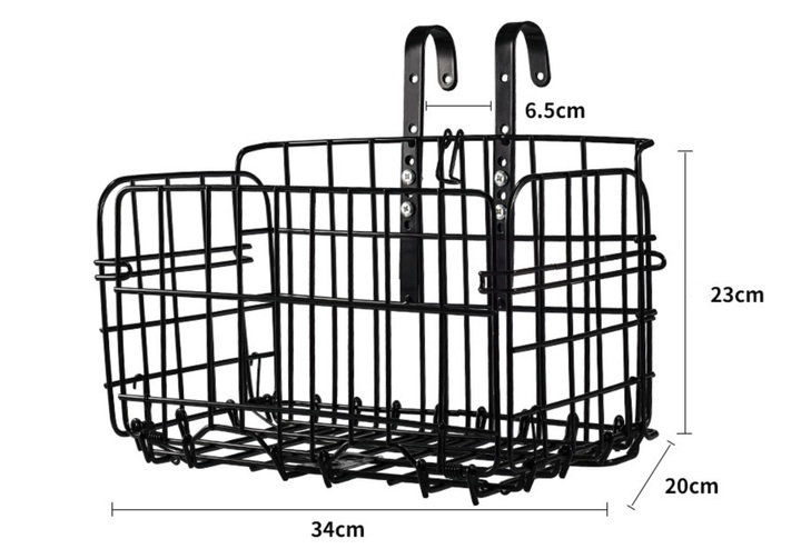 ARDIS Кошик передній на кермо, складний, чорний (сталевий) — зображення 2