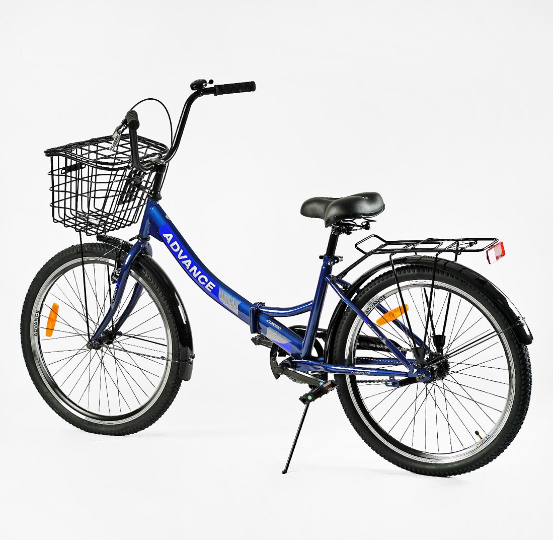 CORSO Велосипед 24 Advance, з кошиком, багажник, складна рама — зображення 2