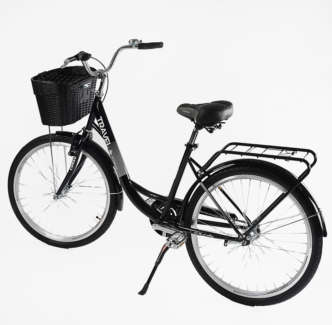 CORSO Велосипед 26 TRAVEL, кошик, багажник сталевий — зображення 2