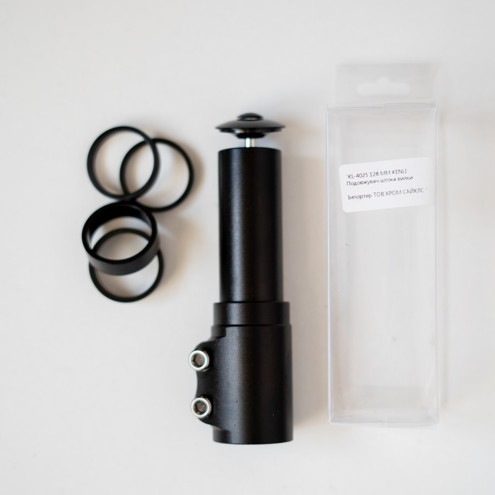 KENLI Винос керма *Подовжувач штока вилки* 1-1/8 A-Head 128 мм KL-4025 — зображення 1