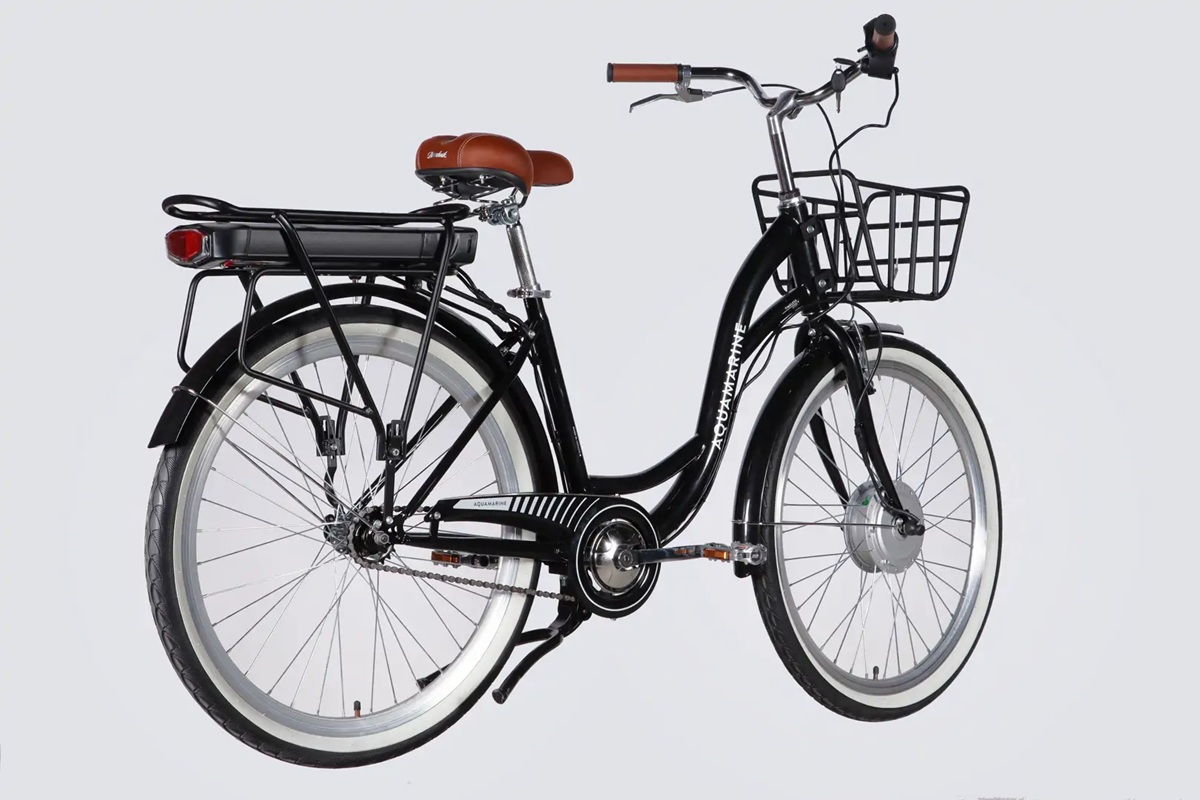 DOROZHNIK Велосипед 26 AQUAMARINE+ Електронабір 36V 13Ah 500W з кошиком (чорний) ST — зображення 2