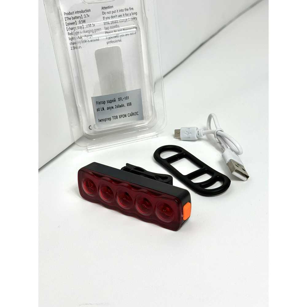 Китай Ліхтар задній 60 LM 260 mAh USB XFL-101 — зображення 2