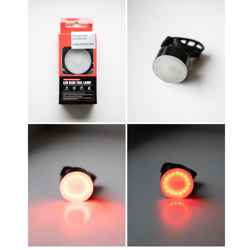 Китай Ліхтар задній 40 LM 450 mAh USB AU 108 — зображення 1