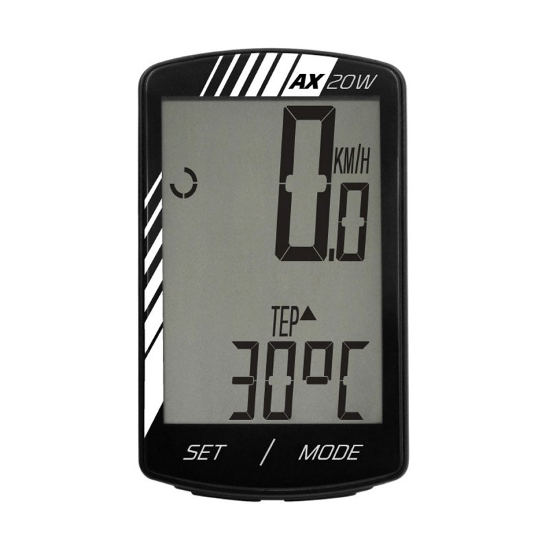 LONGUS Велокомп'ютер АХ-20W, 20 ф-цій, чорний — зображення 1