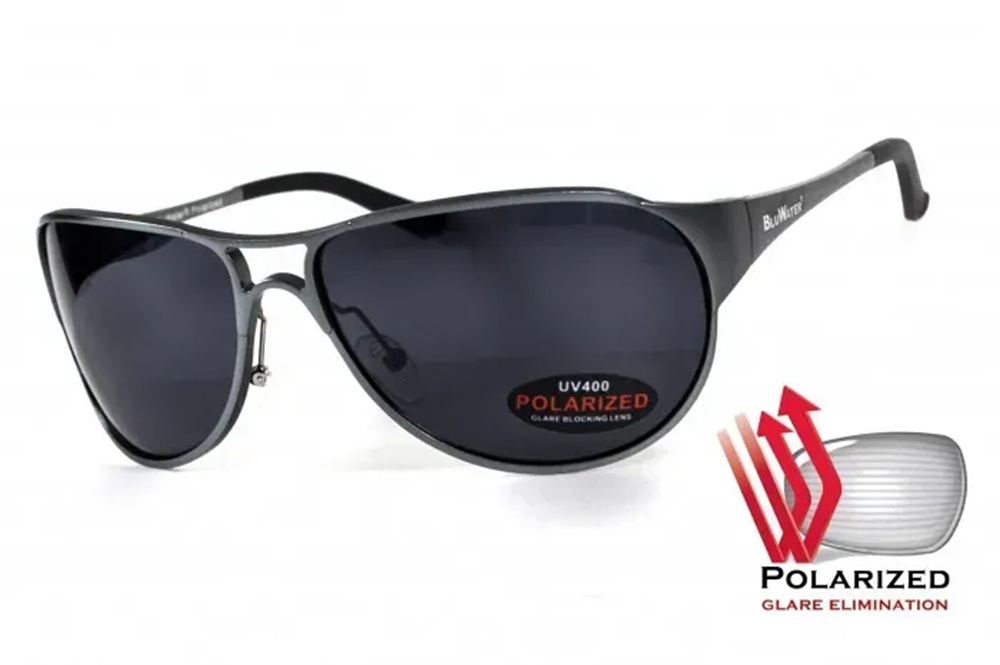 BLU WATER Окуляри Alumination-3 Gun Metal Polarized Gray — зображення 1