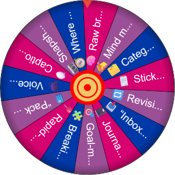 💡 Thought Dump &amp; Brainstorm Sessions – SpinzyWheel