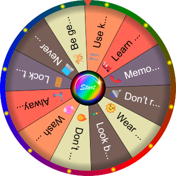 🌀 Share a Safety Tip SpinzyWheel🌀