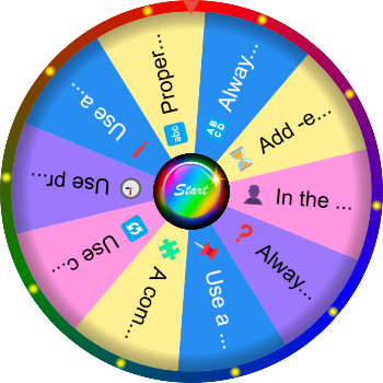 🌀 Share a Grammar Rule SpinzyWheel🌀