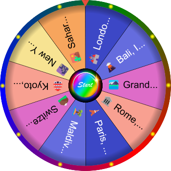 🌀 A Place You Want to Travel SpinzyWheel 🌀
