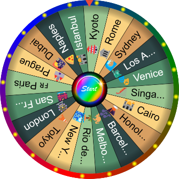 Name a Famous City — SpinzyWheel