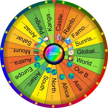 🌀Name the Seven Continents SpinzyWheel 🌍🌎🌏🌀