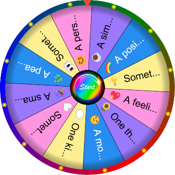 🌀 One Good Thing From Today + SpinzyWheel 🌀