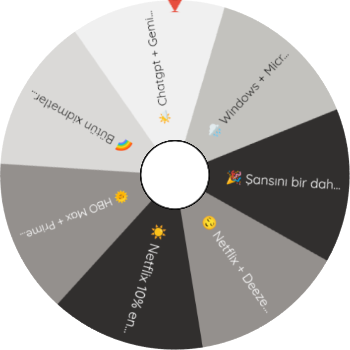 Spin the Wheel: ☀️ netflix 10% endirim, 🌞 hbo max + prime video 🎁, 🌈 bütün xidmətlərə 20% endirim jk46