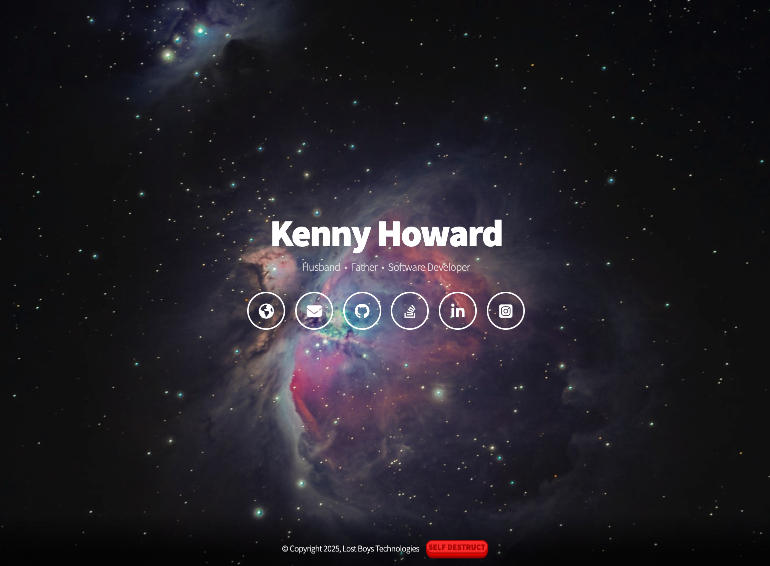Screenshot of my personal quick-links site