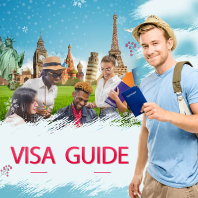 VISA GUIDE Travel Services - Many People and Eiffel Tower