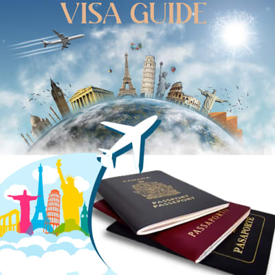 VISA GUIDE Travel Services - Passport and Globe Icon