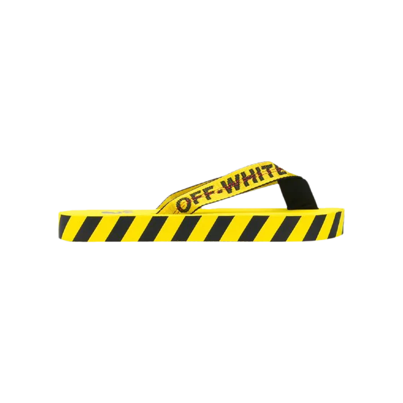 Off White Yellow Flip Flops