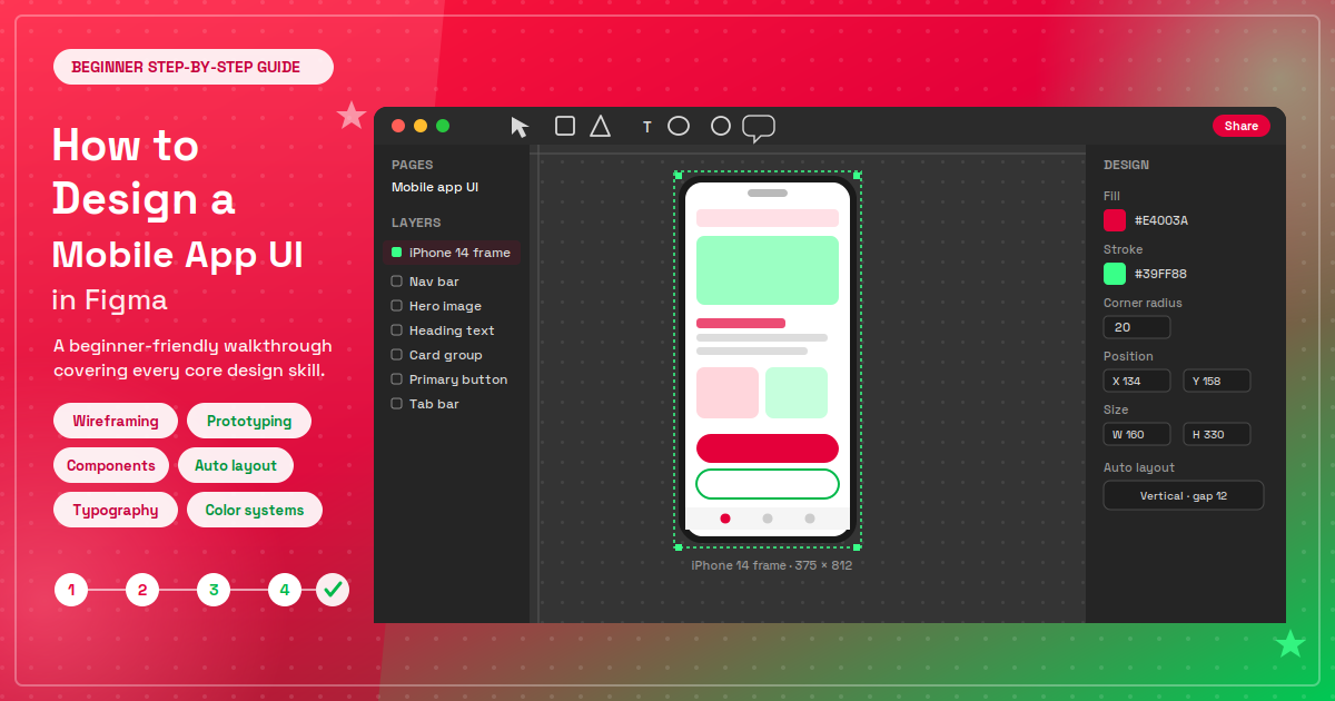 How to Design a Mobile App UI in Figma: Step-by-Step Guide for Beginners