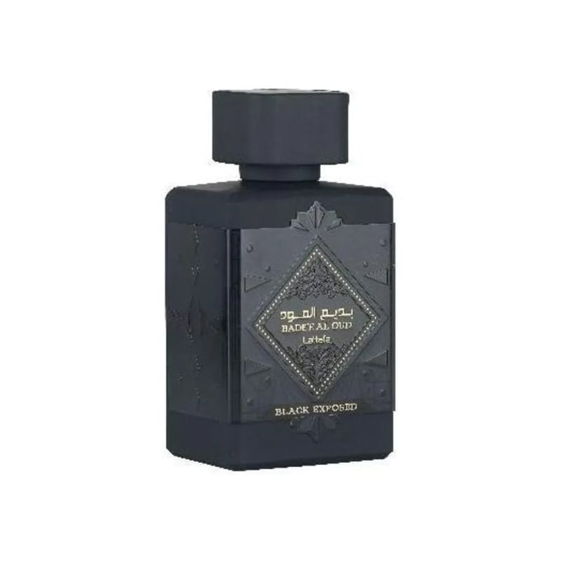 Lattafa Badee Al Oud Black Exposed — Árabes